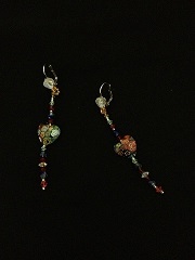 Boucles d'oreille coeur millefiori
