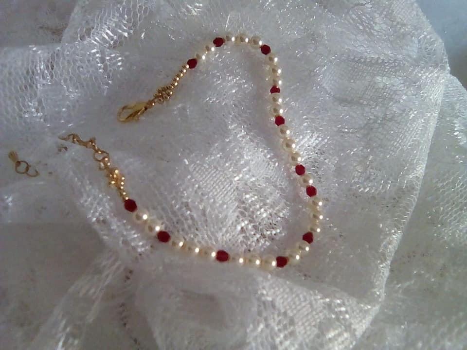 Bracelet Hortense perles nacrées et cristal Swarovski