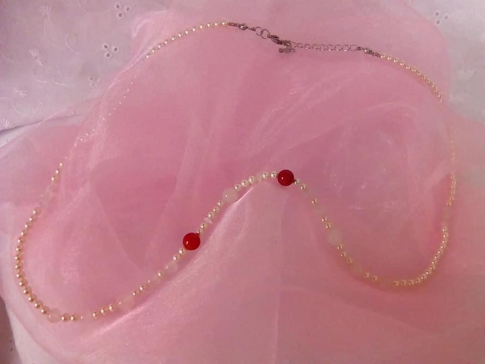 Collier perles nacrées Swarovski