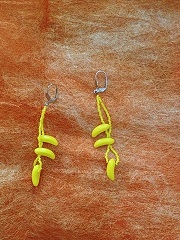 Boucles d'oreille motif banane