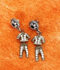 Boucles d'oreille costume articulé