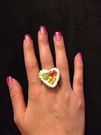 Bague réglable forme coeur gourmandise