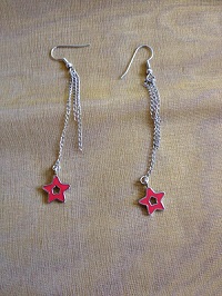 Boucles d'oreille étoile, métal