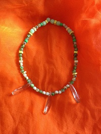 Collier perle artisanale, indienne, chinoise, de bohème, céramique grecque