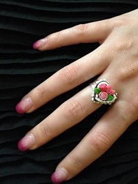 Bague coeur gâteau